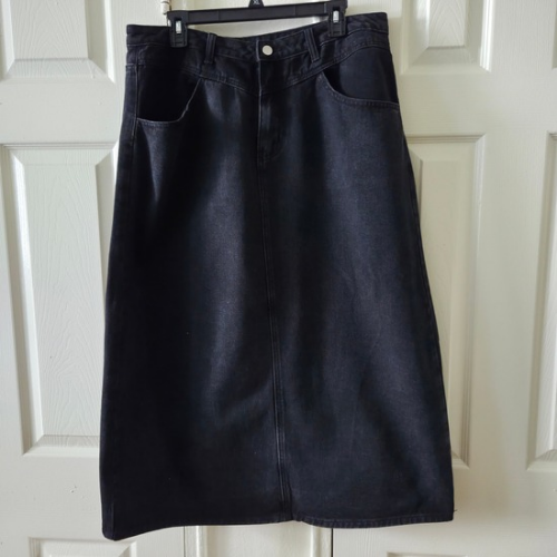 Black Denim Skirt